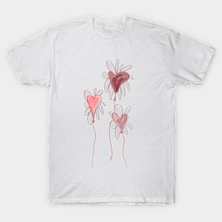 Flower heart balloons T-Shirt